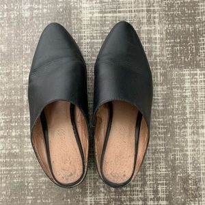 Madewell black leather slides miles size 6